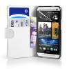 Leather Wallet/Case for HTC One White (OEM)